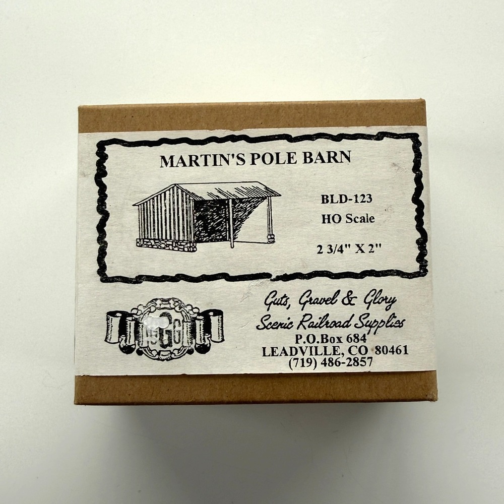 Guts, Gravel & Glory Martins Pole Barn BLD-123‎ HO 1:87 Scale Railroad Model